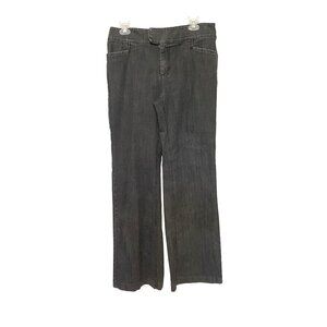 Chico’s Bootcut Denim Jeans Gray Slant Front Pockets Women’s Size 1 Regular